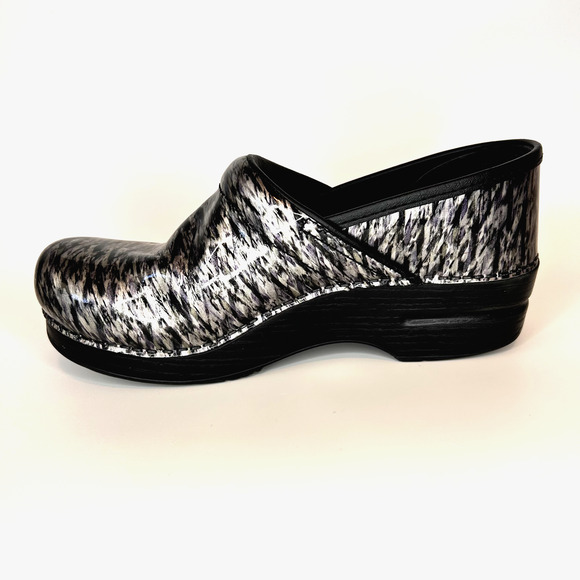 Dansko Nursing Clogs Womens 38 Black Waves Professional Workwear *no insoles* - Picture 8 of 9